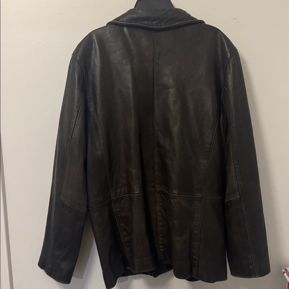 Eddie Bauer Women's Dark Brown LambskinLeather Jacket Large - Picture 6 of 6